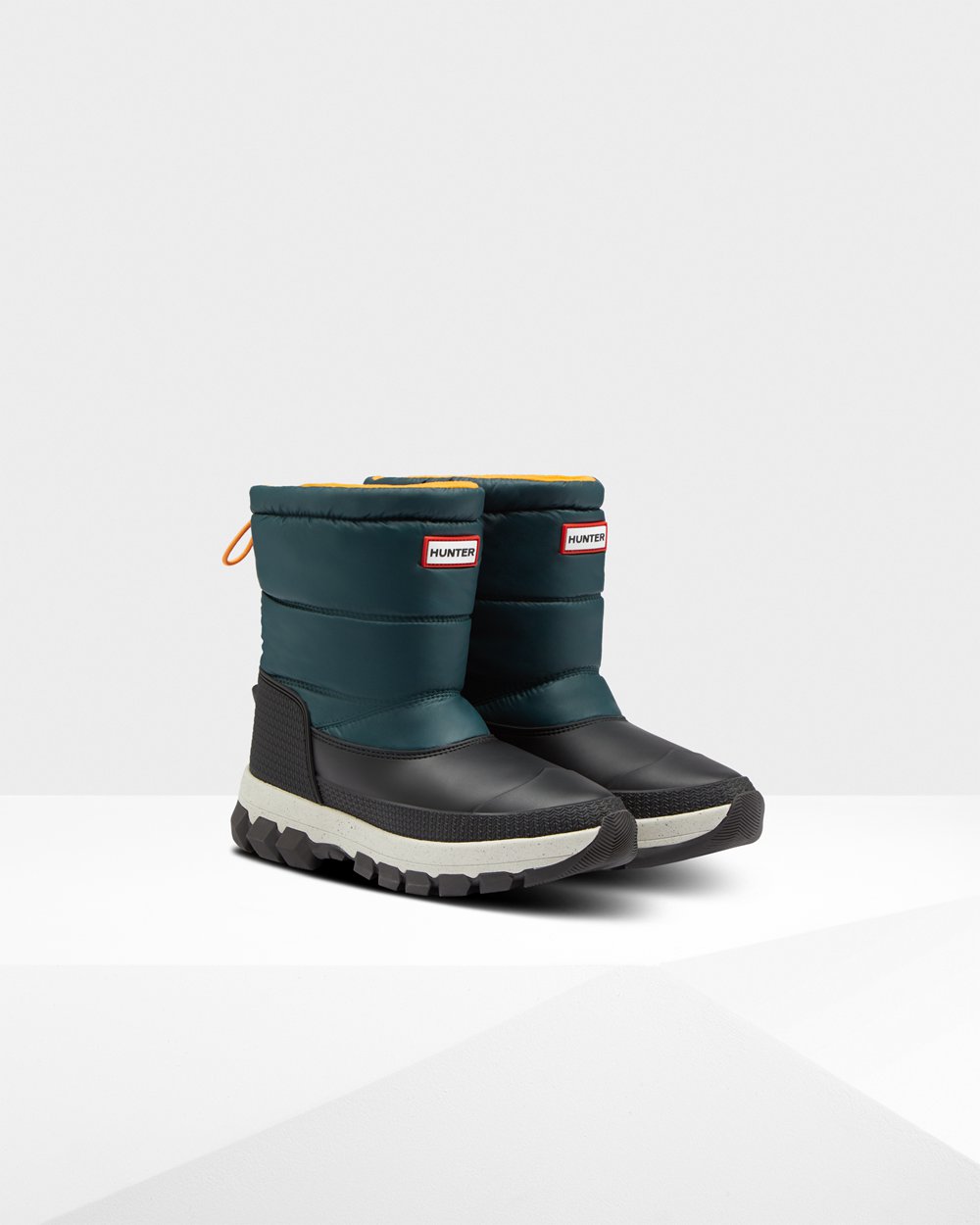 Snow Boots Dam - Hunter Original Insulated Short - Gröna/Grå - 456017-GAR